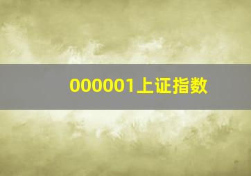 000001上证指数