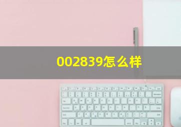 002839怎么样