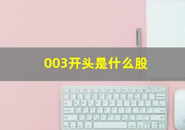 003开头是什么股