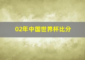 02年中国世界杯比分