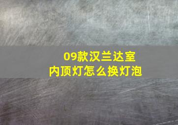 09款汉兰达室内顶灯怎么换灯泡