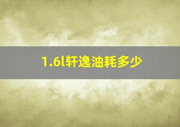 1.6l轩逸油耗多少