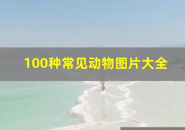 100种常见动物图片大全