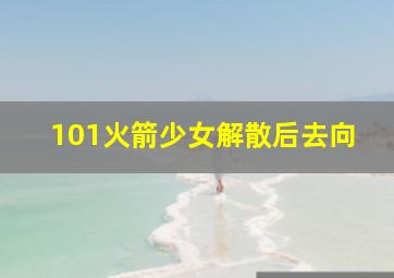 101火箭少女解散后去向