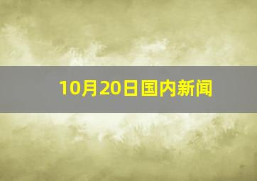 10月20日国内新闻