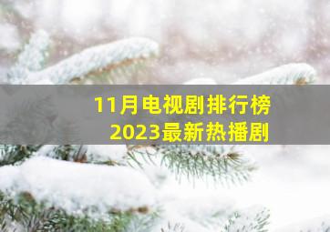 11月电视剧排行榜2023最新热播剧