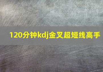 120分钟kdj金叉超短线高手