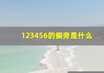 123456的偏旁是什么