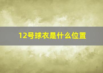 12号球衣是什么位置