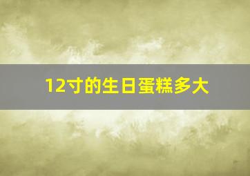 12寸的生日蛋糕多大