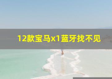 12款宝马x1蓝牙找不见