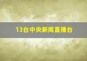 13台中央新闻直播台