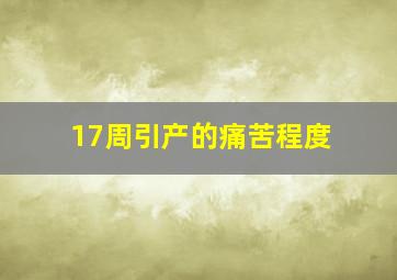 17周引产的痛苦程度