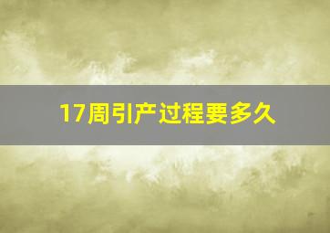 17周引产过程要多久