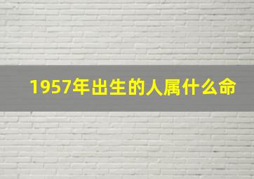 1957年出生的人属什么命