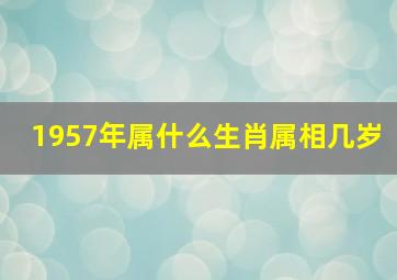 1957年属什么生肖属相几岁