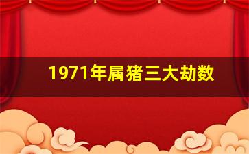 1971年属猪三大劫数