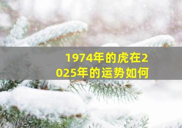 1974年的虎在2025年的运势如何