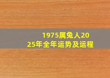 1975属兔人2025年全年运势及运程