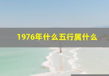 1976年什么五行属什么