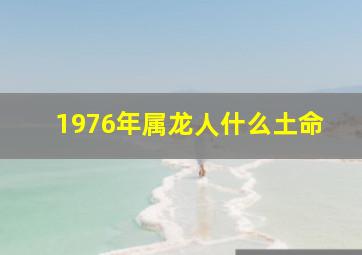 1976年属龙人什么土命