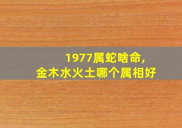 1977属蛇啥命,金木水火土哪个属相好