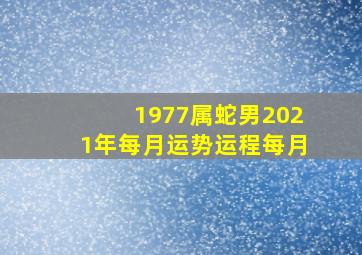 1977属蛇男2021年每月运势运程每月