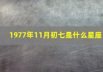 1977年11月初七是什么星座