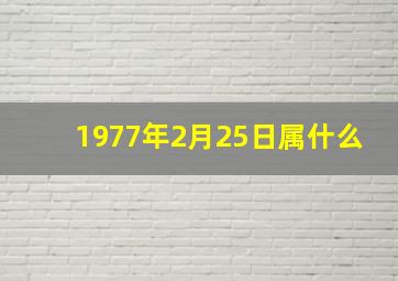 1977年2月25日属什么