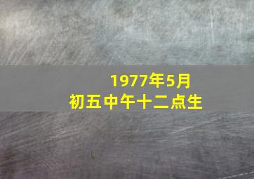 1977年5月初五中午十二点生