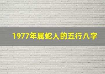 1977年属蛇人的五行八字