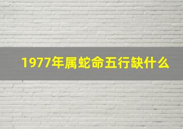 1977年属蛇命五行缺什么