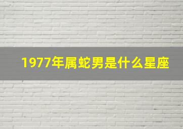 1977年属蛇男是什么星座