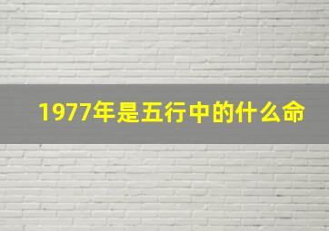 1977年是五行中的什么命