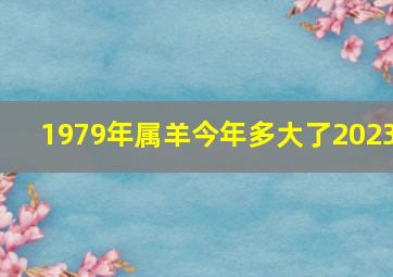 1979年属羊今年多大了2023