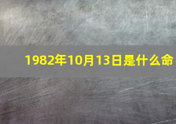 1982年10月13日是什么命