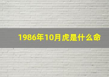 1986年10月虎是什么命