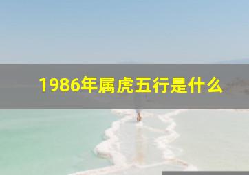 1986年属虎五行是什么