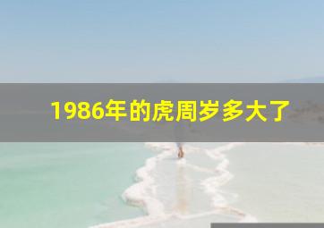 1986年的虎周岁多大了