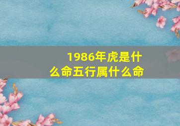 1986年虎是什么命五行属什么命