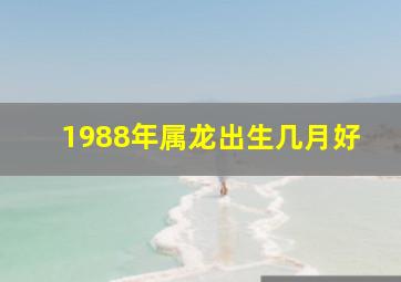 1988年属龙出生几月好