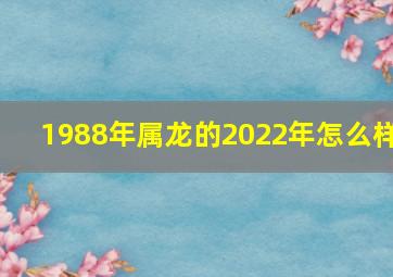 1988年属龙的2022年怎么样