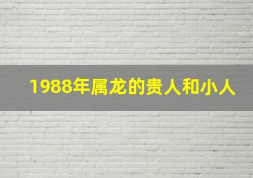 1988年属龙的贵人和小人