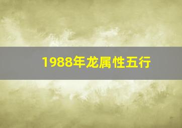 1988年龙属性五行