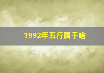 1992年五行属于啥