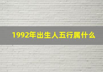 1992年出生人五行属什么