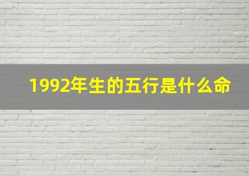 1992年生的五行是什么命