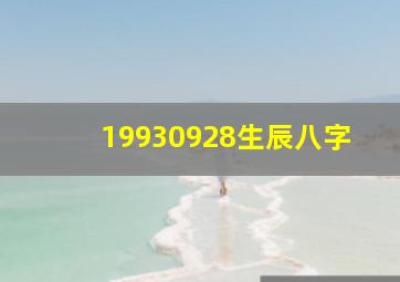 19930928生辰八字