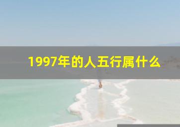 1997年的人五行属什么