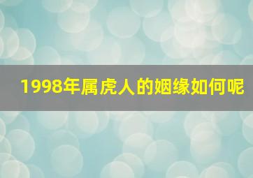 1998年属虎人的姻缘如何呢